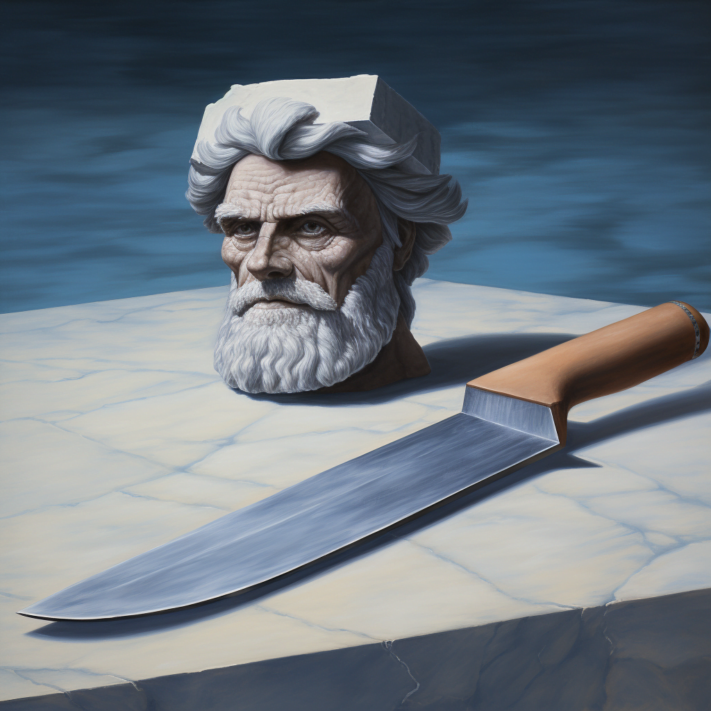 Artists impression of sculpting a leader