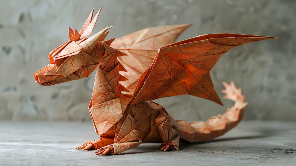 a paper dragon with wings