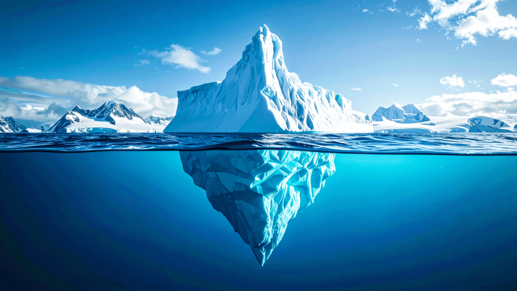 Talent retention iceberg showing hidden infrastructure failures beneath competitive salary surface